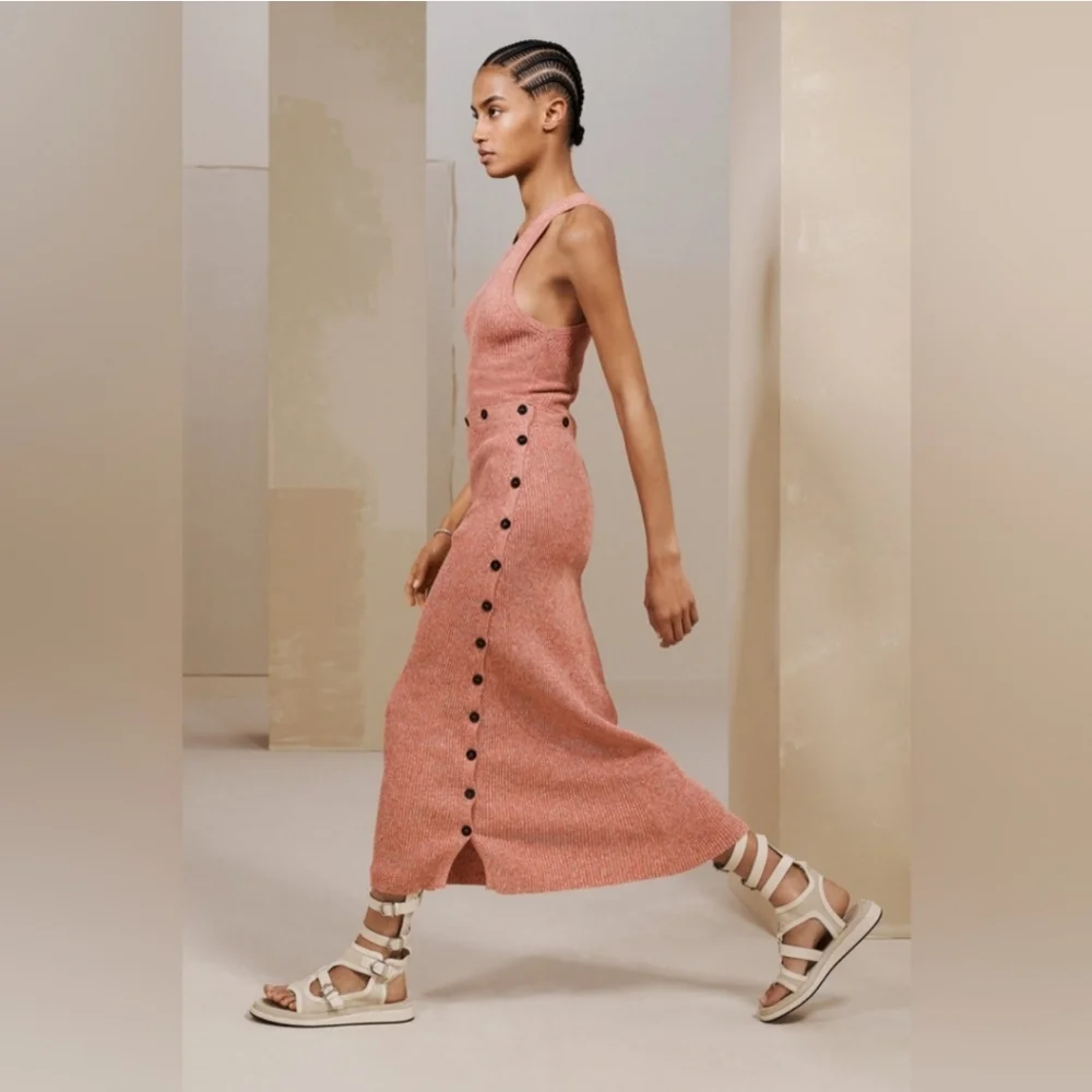 Zara Srpls Trzl Knitted Dress Size S - Picture 2 of 9